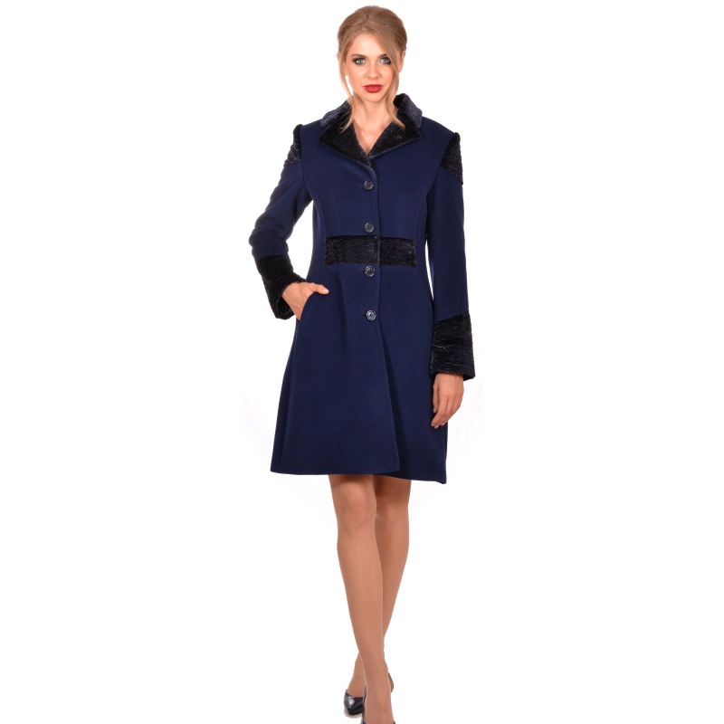 LADY M Womens dark blue winter coat - LADY M Marija modna odjeća - Maria Fashion company - Collection Autumn/Winter 2018-19