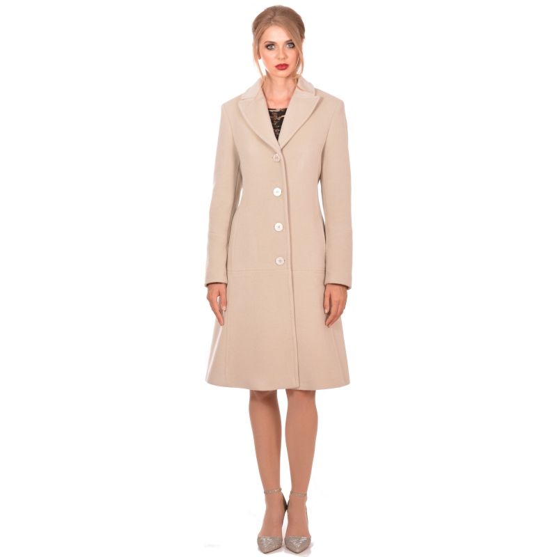 Lady M - Womens white elegant coat wool cashmere - Ženski kaput bijeli - Maria fashion company - Marija modna odjeca Collection Autumn/Winter 2018-19