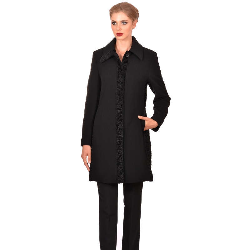 Womens short elegant classic coat made of wool - M WOMAN Marija modna odjeća - Maria Fashion company - Collection Autumn/Winter 2018-19