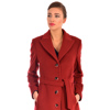 Women's classic winter coat made of wool cashmere fabric.