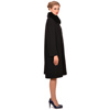 lady m women's black classic knee-long coat, lady m klasični ženski kaput