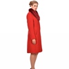 ženski crveni kaput duži
