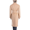 Casual coat with belt, wide collar, back side with slit