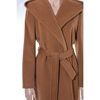 Casual camel coat with hood and belt, timeles coat