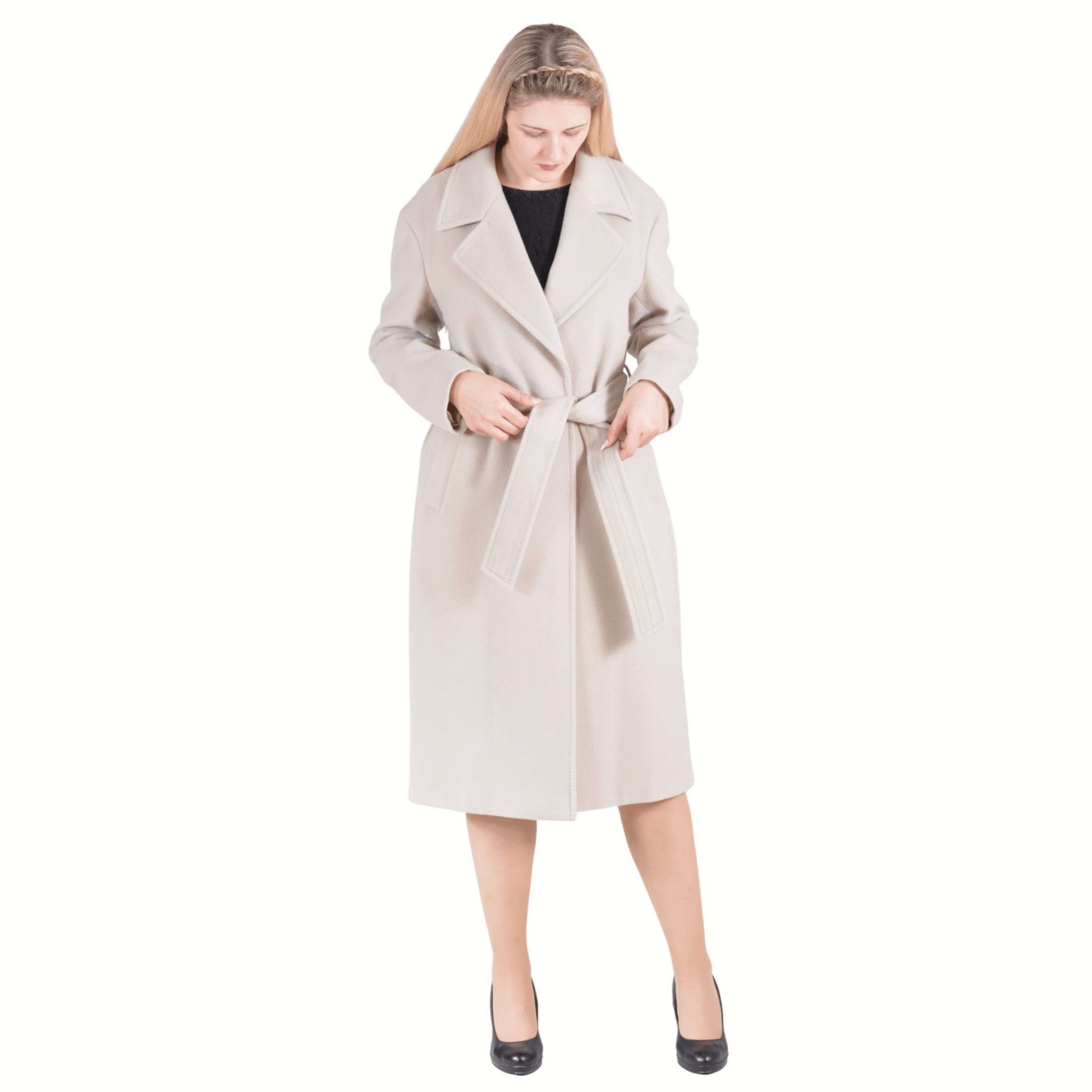 Picture of Women's Coat LADY M - LM40984/1  sand